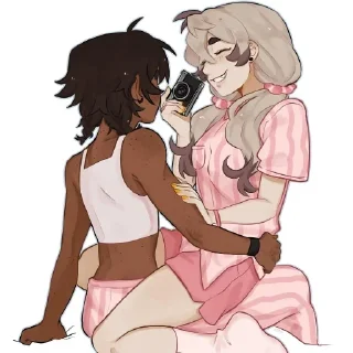 Telegram sticker ❤ Kai and Chips!