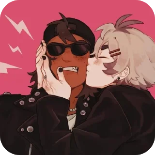Telegram sticker 👓 Kai and Chips!
