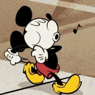 Telegram sticker 🎶 Mickey Mouse @StickersPackRobot