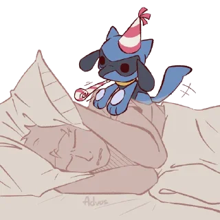Telegram sticker 🎉 Advos Riolu