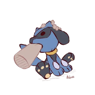 Telegram sticker 🦷 Advos Riolu