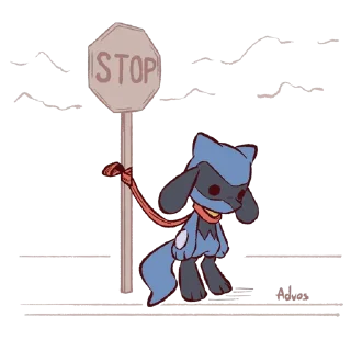 Telegram sticker 🛑 Advos Riolu