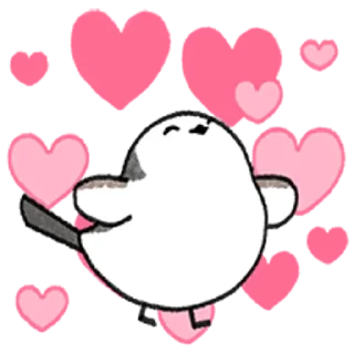 Telegram sticker 💬 왔다갔다 배배새 By @KakaoEmoticon