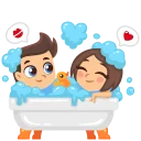Telegram sticker 🛁 Lovers