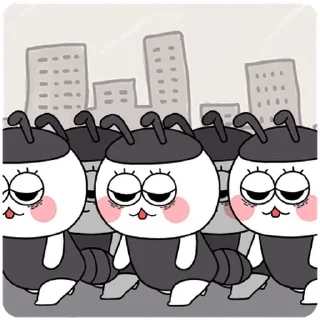 Telegram sticker 💬 동그리는 까불까불해 By @KakaoEmoticon