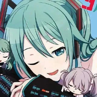 Telegram sticker 😴 :     ° @bezdomnyefei °     : [ Hatsune Miku ]