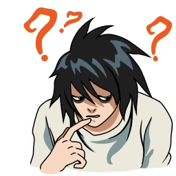 Telegram stiker 🤔 Тетрадь смерти @nyasticks
