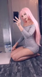 Telegram sticker 🥚 Belle Delphine by @DracuDinBotiza