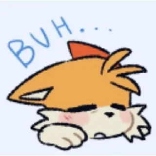 Telegram sticker 😑 Хвостики by TwoTails :: @fStikBot