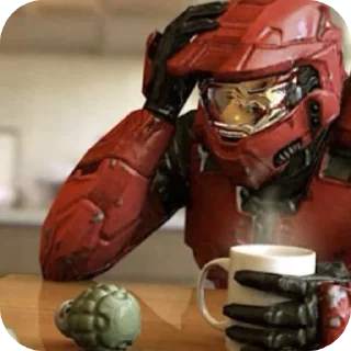 Telegram stiker 👍 HALO by @GHOSTIK_VOID