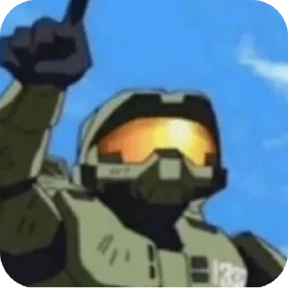 Telegram stiker 👍 HALO by @GHOSTIK_VOID