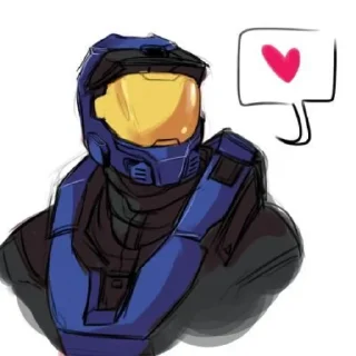Telegram stiker 👍 HALO by @GHOSTIK_VOID