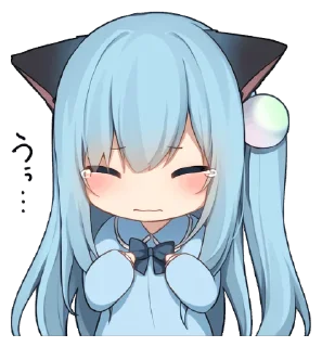 Telegram sticker 😭 【甘城なつき】ears 2