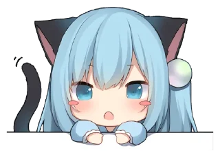 Telegram sticker 😲 【甘城なつき】ears 2