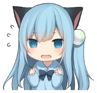 Telegram sticker 😅 【甘城なつき】ears 2