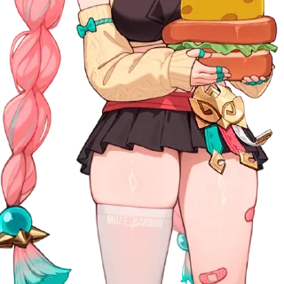 Telegram sticker 🍔 VARESA ОТ @MOZG_BANBOO