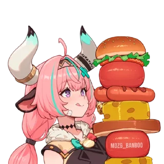 Sticker 🍔 VARESA ОТ @MOZG_BANBOO