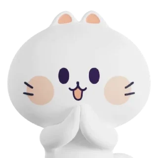 Телеграм стикер 💬 우다다다 모찌찌찌 By @KakaoEmoticon