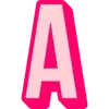 Sticker 🤩 Bebas Outline Pink...