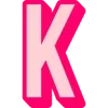 Sticker 🤩 Bebas Outline Pink @TgEmodziBot