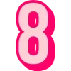 Sticker 🤩 Bebas Outline Pink @TgEmodziBot
