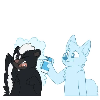 Telegram sticker 🧼 Skunk Stickers by Pulexart.com