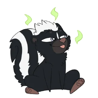 Telegram sticker 🦨 Skunk Stickers by Pulexart.com