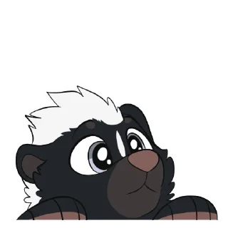 Telegram sticker 👀 Skunk Stickers by Pulexart.com