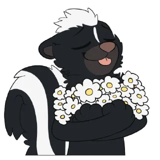 Telegram sticker 🌸 Skunk Stickers by Pulexart.com