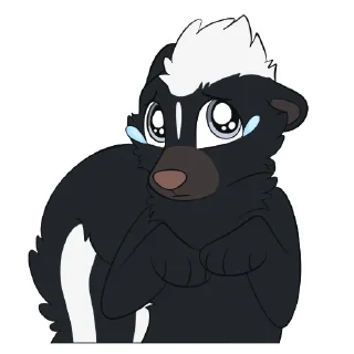 Telegram sticker 😢 Skunk Stickers by Pulexart.com