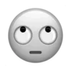 Sticker 🙄 gray ➜ @emoji1