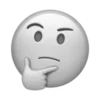 Sticker 🤔 gray ➜ @emoji1