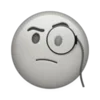 Sticker 🧐 gray ➜ @emoji1