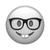 Sticker 🤓 gray ➜ @emoji1