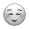 Sticker ☺️ gray ➜ @emoji1