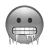 Sticker 🥶 gray ➜ @emoji1