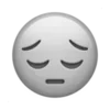 Sticker 😔 gray ➜ @emoji1