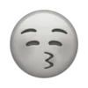 Sticker 😚 gray ➜ @emoji1