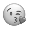 Video sticker 😘 gray ➜ @emoji1