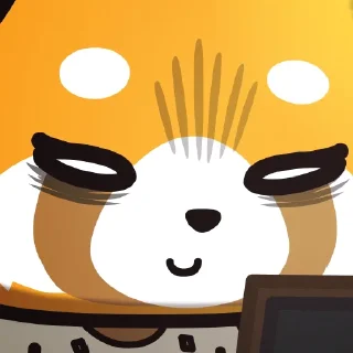 Sticker 😶 Aggretsuko by @hooomesick