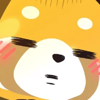 Telegram sticker 😑 Aggretsuko by @hooomesick