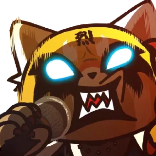 Telegram sticker 🤬 Aggretsuko by @hooomesick