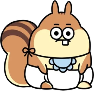 Telegram sticker 💬 똘망똘망 아기 다람이 By @KakaoEmoticon