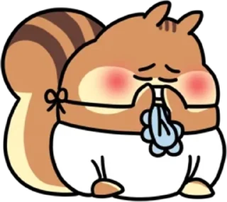 Telegram sticker 💬 똘망똘망 아기 다람이 By @KakaoEmoticon