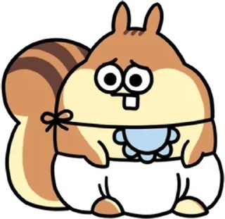 Telegram sticker 💬 똘망똘망 아기 다람이 By @KakaoEmoticon