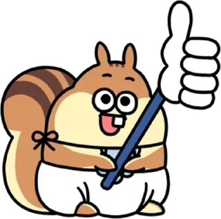 Video sticker 💬 똘망똘망 아기 다람이 By @KakaoEmoticon