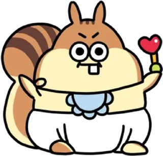 Video sticker 💬 똘망똘망 아기 다람이 By @KakaoEmoticon