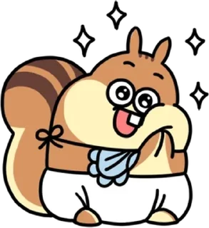 Telegram sticker 💬 똘망똘망 아기 다람이 By @KakaoEmoticon