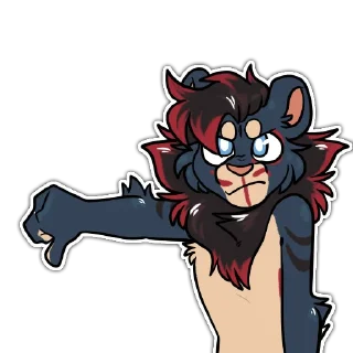 Telegram sticker 👎 Wonderkat lion