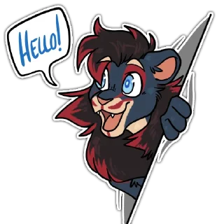 Video sticker 🧱 Wonderkat lion